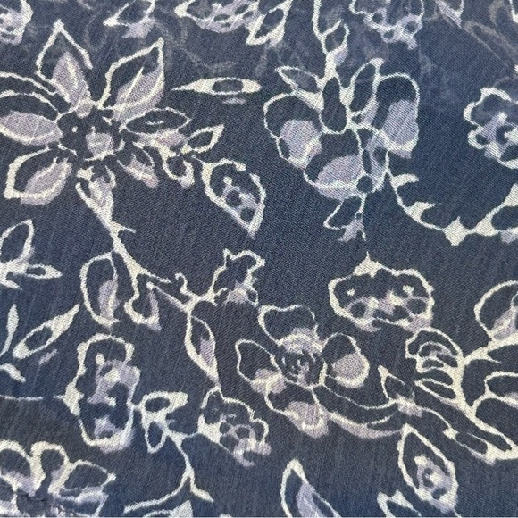 Lucky Brand Navy Floral 3/4 Sleeve Dress Size Large Cottagecore - Picture 8 of 9